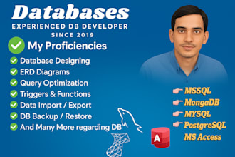 design databases and write sql queries in mysql oracle sql server