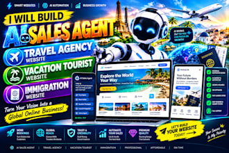 build ai sales agent travel agency website vacation tourist immigration website