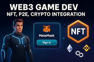 develop blockchain game, web3 game, nfts game, crypto game, p2e game
