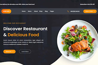design a food truck, catering, or restaurant website with online ordering food