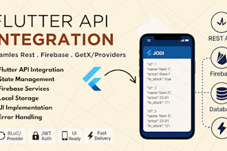 build flutter API integration for your mobile app