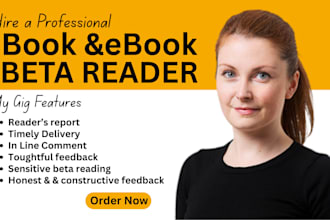 beta read and critique your fiction, nonfiction, memoir or novel manuscript