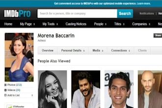 promote your imdb profile page and improve starmeter rank