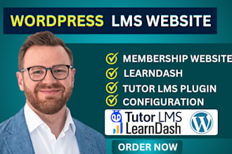 build wordpress lms website with learndash, buddyboss tutor lms pro
