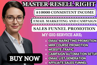 promote master resell right ubc swc  dwa marketing email campaign sales revenue