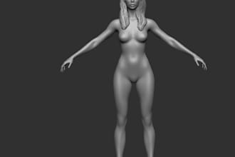 design 3d nsfw model, meta human character pbr texturing and rigging for game