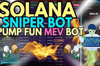 build pumpfun, mev, sandwich, sniper, volume, eth, flash and solana, bot