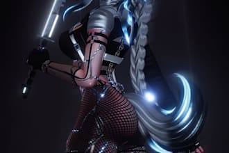 create custom vrchat avatar, vr character, 3d model, vrc avatar, vr chat unity
