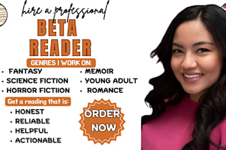 romance beta reader, ya, middle grade, fantasy, horror fiction nonfiction novel