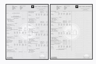 design college transcript, university transcript, high school transcript
