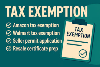 do amazon walmart tax exemption seller permit resale certificate preparation