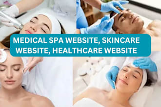 design med spa website, skincare website, beauty spa website wellness website