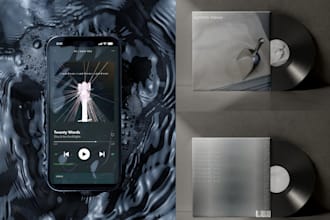 create custom music cover design for spotify youtube music and more