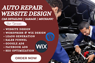 build an auto repair, car detailing, or mechanic website