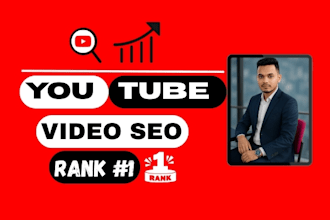 be your youtube SEO expert and channel manager for growth