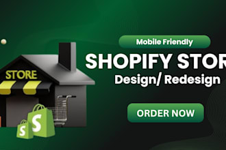build shopify store, design or redesign and store customization