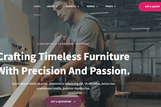 design or redesign wix wordpress carpentry website construction website