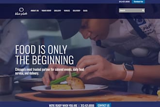 catering ordering website on wix or wordpress, food truck, catering website