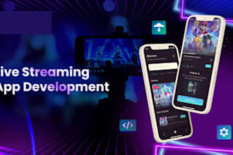 develop a live streaming or event broadcasting app with chat and reaction
