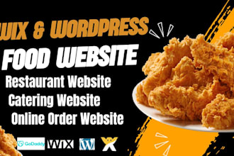 design restaurant food delivery online ordering  catering drink blog wix website