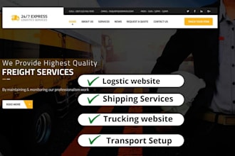 create cargo, logistic, travel, transport ,trucking websites