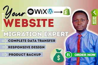 help in wix, wordpress, squarespace migration specialist to shopify store
