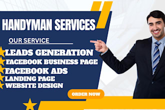 generate hot leads for handyman leads handyman landing page  handyman website