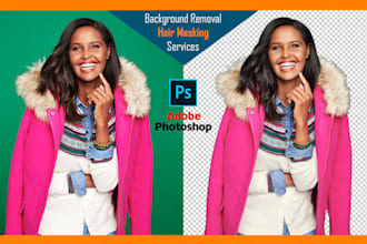do photoshop hair masking and background removal services