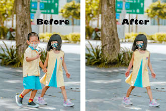 edit, add remove person, object, people from wedding photo and photoshop picture