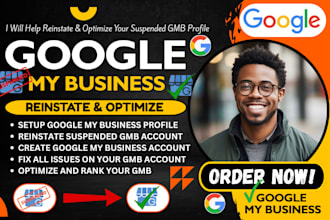 fix suspended google my business profile, fix gmb, optimize gmb profile listing