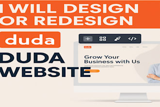 create a modern and responsive duda website for your business or brand