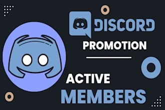 do discord promotion, advertisement, and grow your discord to get real member