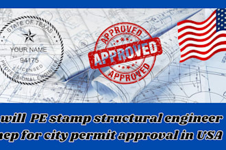 pe stamp structural engineer mep for city permit approval in USA
