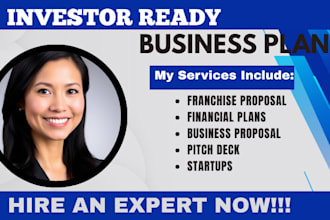 craft business plan, startup, financial model, franchise proposal, b2b, pitch