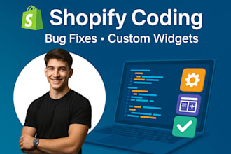 develop custom shopify widgets and fix bugs