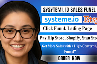 design systemi io sales funnel for stan store marketing, payhip store, or etsy