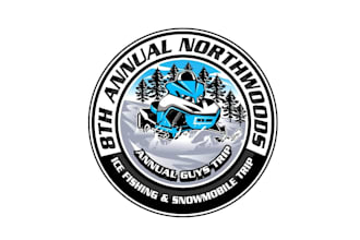create exclusive and marvelous snowmobile logo  design