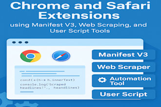 build or fix chrome safari extensions using manifest v3 web scraping user script