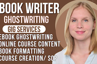 write ebook online course ebook ghostwriter course creation ebook cours content