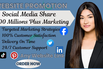promote website link, crypto, amazon product wix, shopify, book, game or links