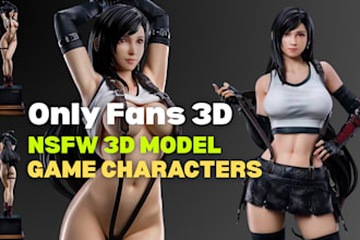 create realistic 3d nsfw onlyfans character model for instagram, personal brand