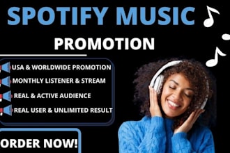 be your spotify album promoter spotify music track  promotion