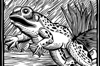 create awesome linocut illustration, line illustration and pet portrait for you