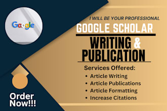 do professional research article writing and google scholar publication