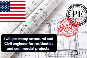 pe stamp structural and civil engineer for residential and commercial project