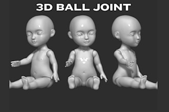 3d toy, cartoon character, bjd doll, figure, teddy bear, chibi for 3d printing