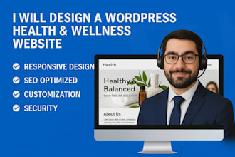 design a professional health and wellness wordpress website