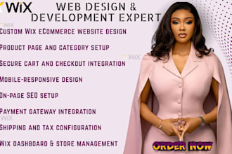design or redesign wix business wix ecommerce online store wix website design