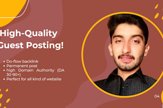 do SEO backlink including guest posts whit high da websits