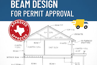 do structural load calculations and beam design for permit approval